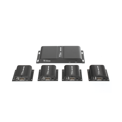 Kit Divisor y Extensor HDMI (Extender Splitter)  / Divide 1 Fuente HDMI a 4 Pantallas / Extiende la señal HDMI hasta 40 m / Resolución 1080P @ 60 Hz / Cat 6/6a/7 / Cero Latencia / Salida Loop en el Tx / IR / Alimente solo el Tx (PoC). - Image 2