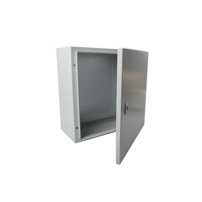 Gabinete de Acero IP66 Uso en Intemperie (250 x 300 x 150 mm) con Placa Trasera Interior Metálica y Compuerta Inferior Atornillable (Incluye Chapa y Llave T). - Image 4