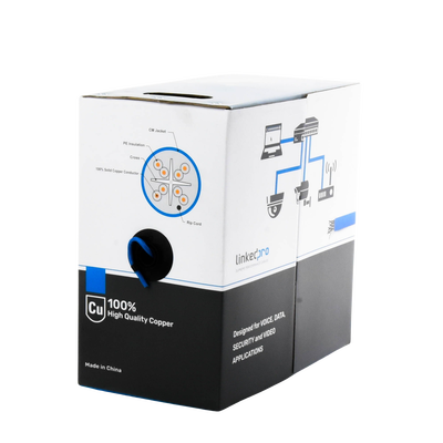 Bobina de cable de 305 metros Cat6+, CM, CALIBRE 23 ALTO RENDIMIENTO, ETL,UL, color azul, super flexible, para aplicaciones de video vigilancia, video HD, y redes de datos. Uso interior. - Image 6