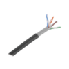 Bobina de cable de 305 m, Cat5E, con gel, para intemperie, doble forro extrema humedad, bajo tierra, UL, color negro para aplicaciones en video vigilancia, y redes de alta velocidad. - Image 2