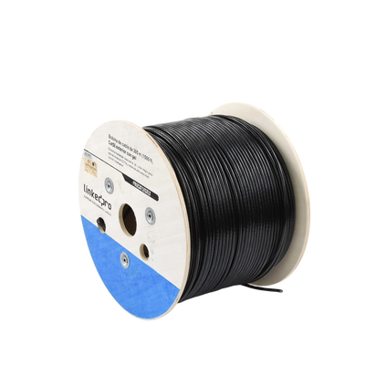 Bobina de cable de 305 m, Cat5E, con gel, para intemperie, doble forro extrema humedad, bajo tierra, UL, color negro para aplicaciones en video vigilancia, y redes de alta velocidad. - Image 7