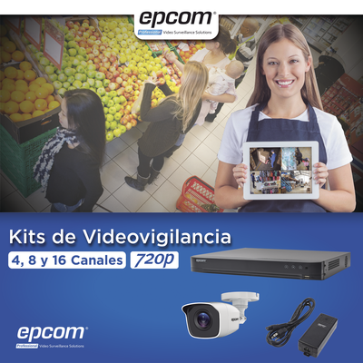 KIT TurboHD 1080p / DVR 4 Canales / 4 Cámaras Bala Metálicas (exterior 2.8 mm) / Transceptores / Conectores / Fuente de Poder Profesional - Image 3